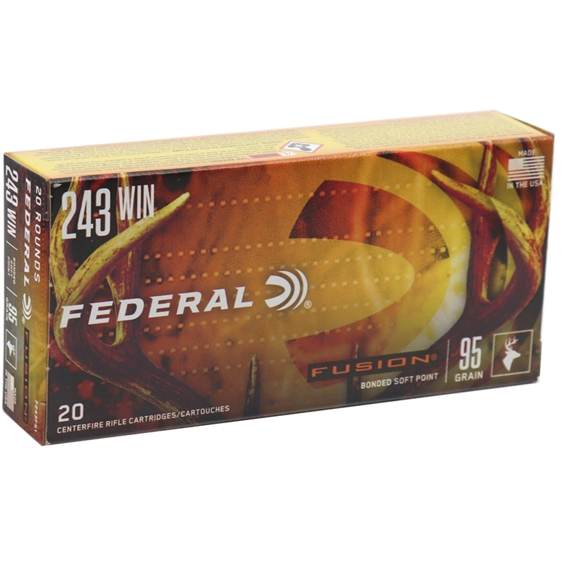 eral Fusion 243 Winchester 95 Grain Soft Point Box Of 20 Ammo