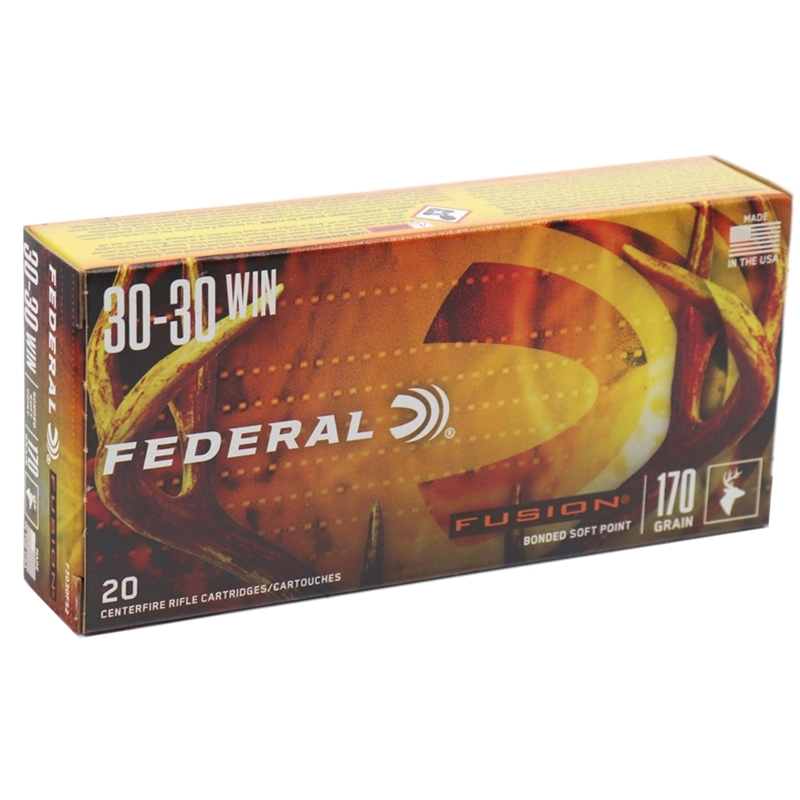 eral Fusion 30-30 Winchester 170 Grain Flat Nose Box Of 20 Ammo