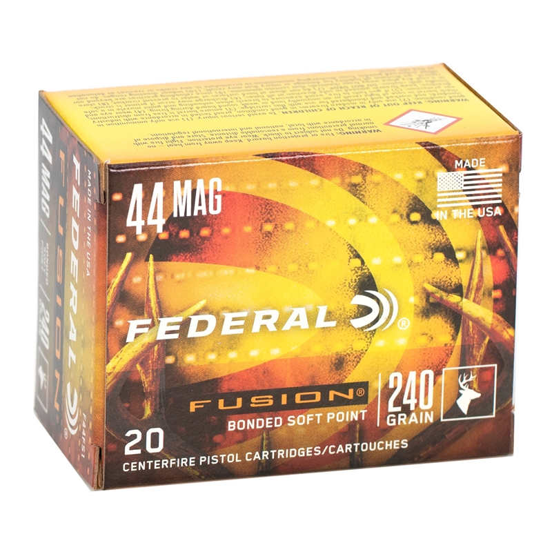 eral Fusion 44 Remington Magnum 240 Grain Bonded Soft Point Box Of 20 Ammo