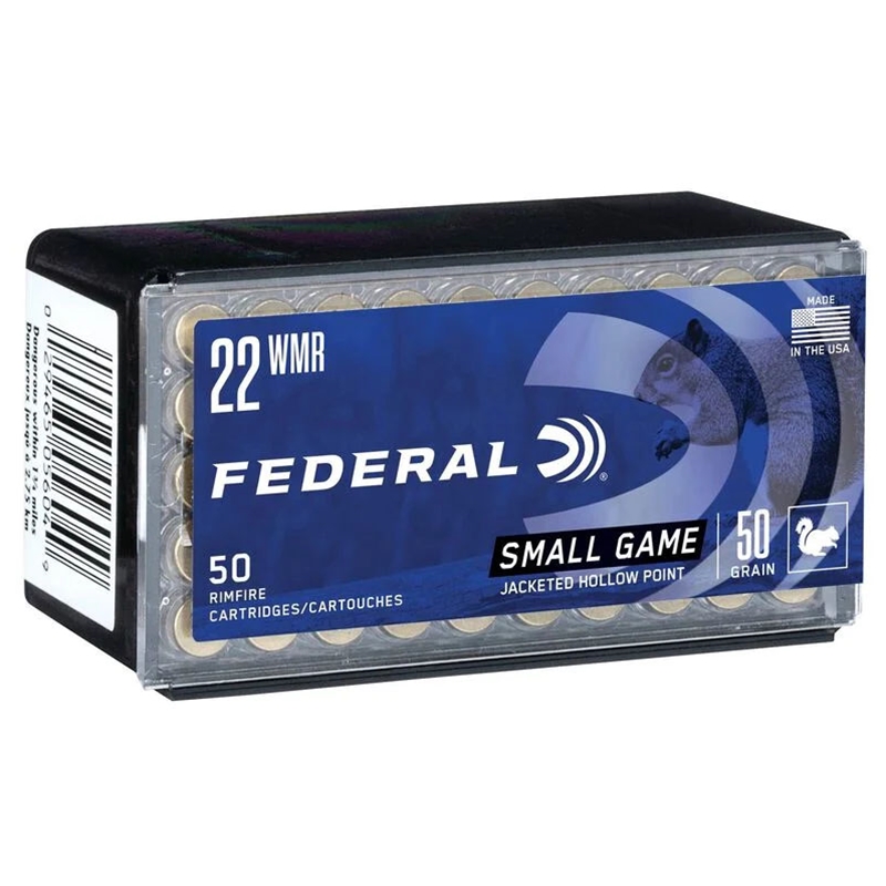 eral Small Game 22 WMR 50 Grain Jacketed Hollow Point Box Of 50 Ammo