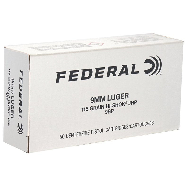 eral Classic 9mm Luger 115 Grain Hi-Shok Jacketed Hollow Point Box Of 50 Ammo