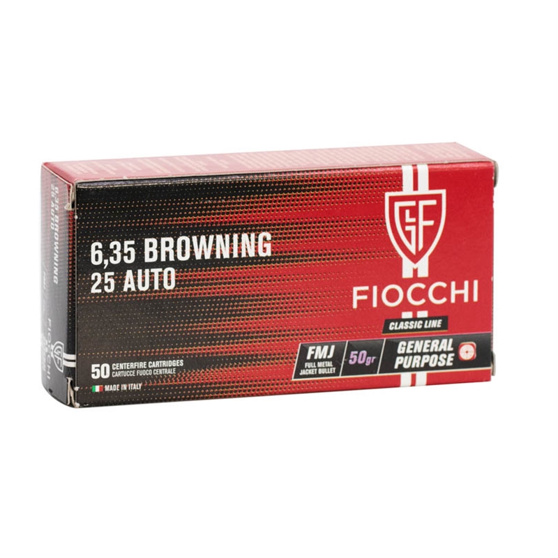 cchi 635 Browning 25 ACP AUTO 50 Grain Full Metal Jacket Box Of 50 Ammo