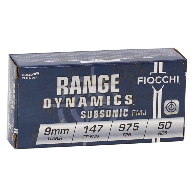 cchi Range Dynamics 9mm Luger 147 Grain Full Metal Jacket Box Of 50 Ammo