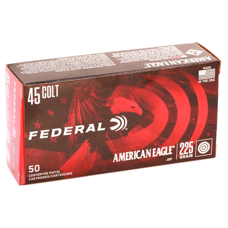 eral American Eagle 45 Long Colt 225 Grain Jacketed Soft Point Box Of 50 Ammo