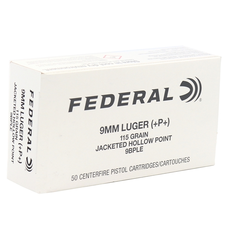 eral Law Enforcement 9mm Luger 115 Grain P Jacketed Hollow Point Box Of 50 Ammo