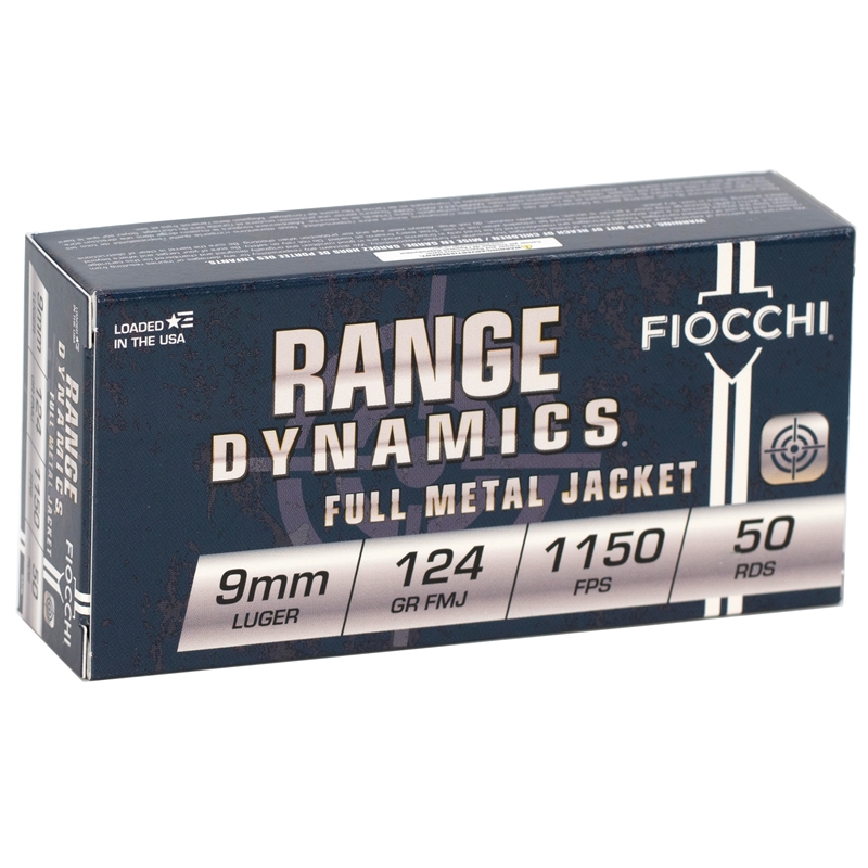 cchi Range Dynamics 9mm Luger 124 Grain Full Metal Jacket Box Of 50 Ammo