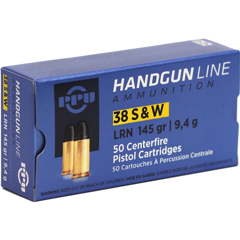 i Partizan 38 S&W 145 Grain Lead Round Nose Box Of 50 Ammo