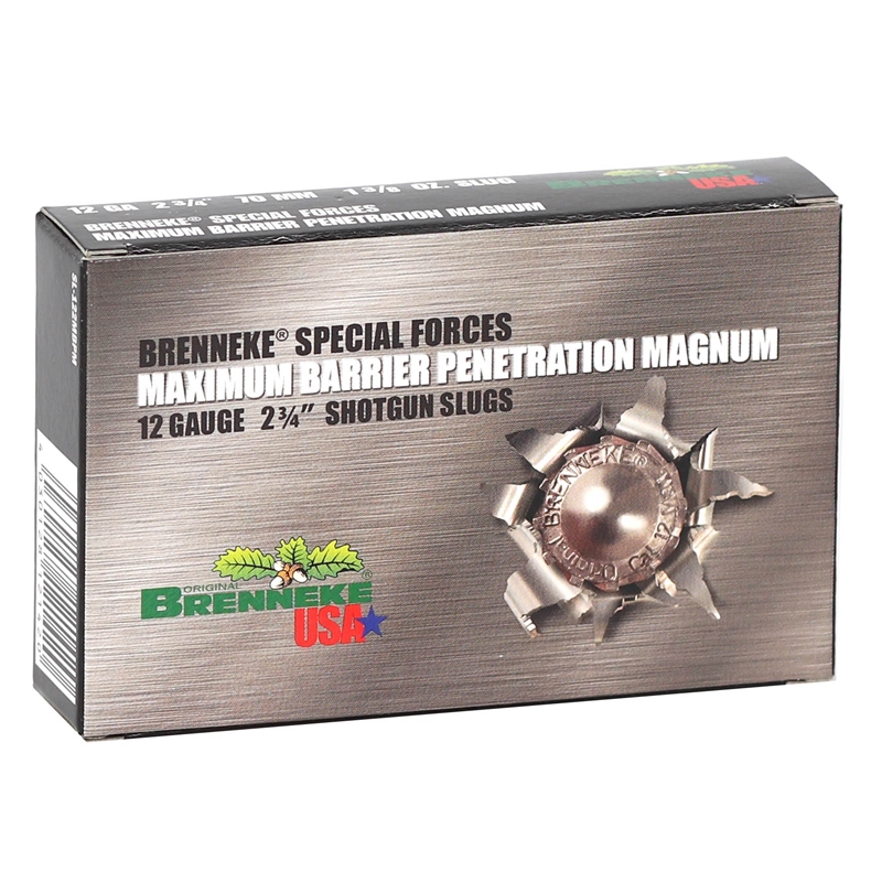 nneke USA Special Forces Maximum Penetration 12 Gauge 2 3/4 1 3/8 Oz Lead Slug Box Of 5 Ammo