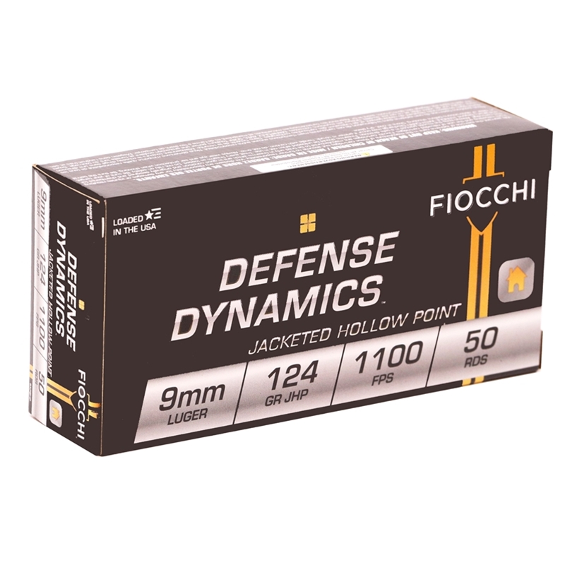 cchi Defense Dynamics 9mm Luger 124 Grain Jacketed Hollow Point Box Of 50 Ammo