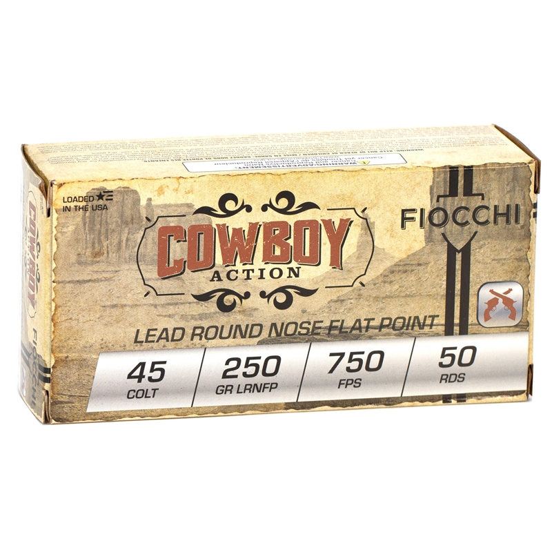 cchi Cowboy Action 45 Long Colt 250 Grain Lead Round Nose FP Box Of 50 Ammo