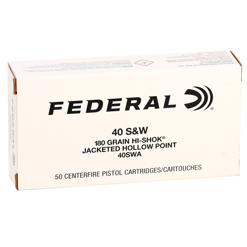 eral Classic 40 S&W 180 Grain Hi-Shok JHP Box Of 50 Ammo