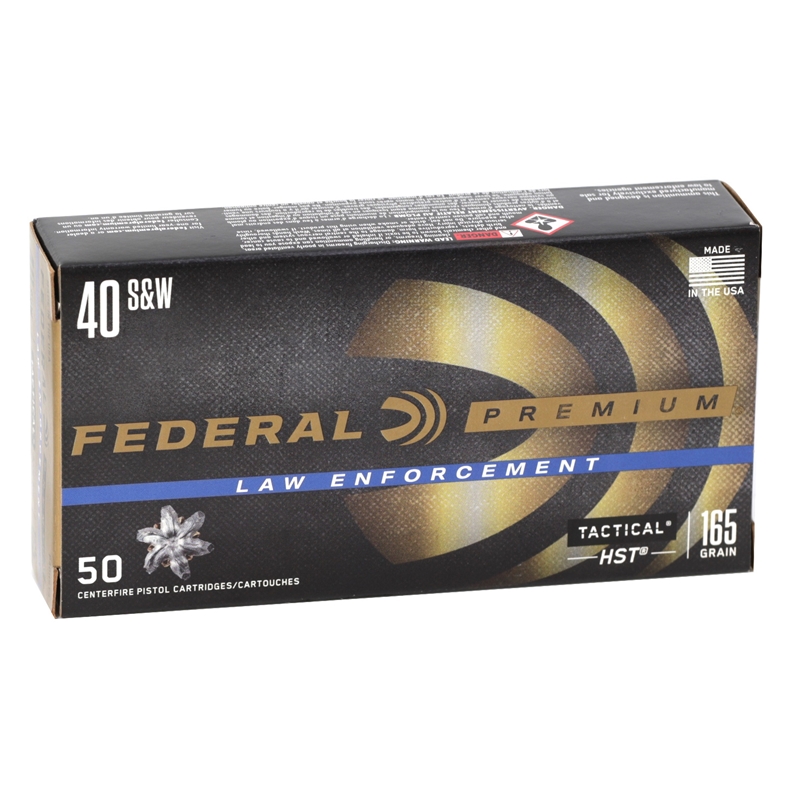 eral Law Enforcement 40 S&W 165 Grain HST Jacketed Hollow Point Box Of 50 Ammo