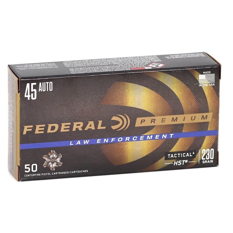 eral Law Enforcement 45 ACP AUTO 230 Grain HST Jacketed Hollow Point Box Of 50 Ammo