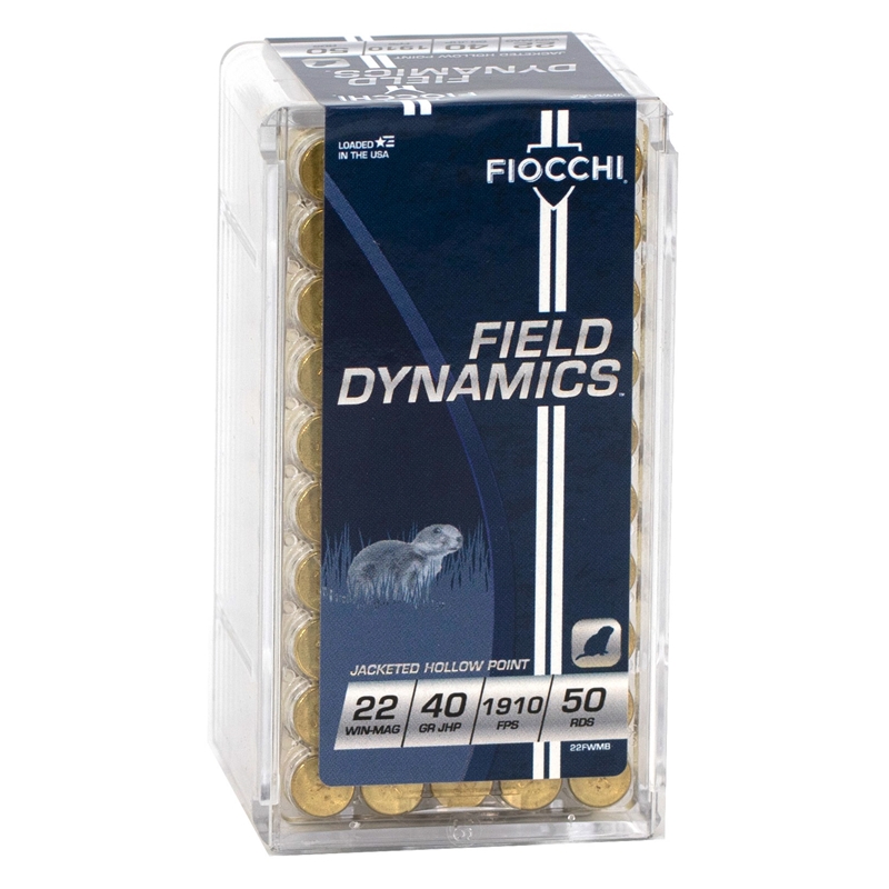 cchi Field Dynamics 22 WMR 40 Grain Jacketed Hollow Point Box Of 50 Ammo