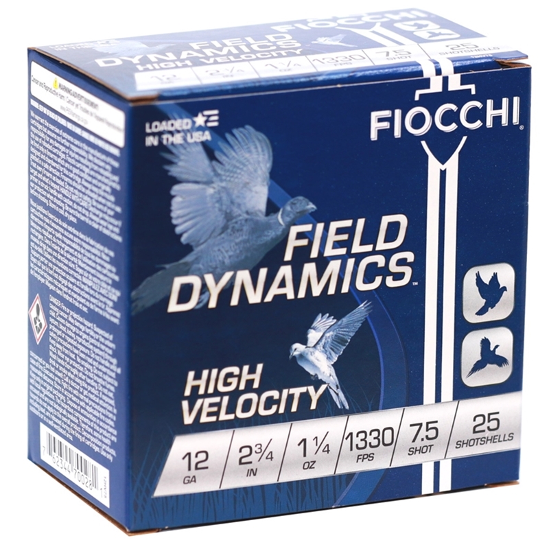 cchi High Velocity 12 Gauge 2 3/4 1 1/4oz #7.5 Lead Shot Box Of 25 Ammo