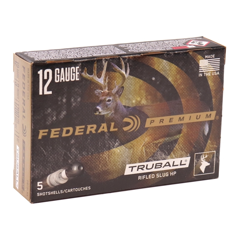 eral Premium 12 Gauge 3 1oz TruBall Hollow Point Rifled Slug Box Of 5 Ammo