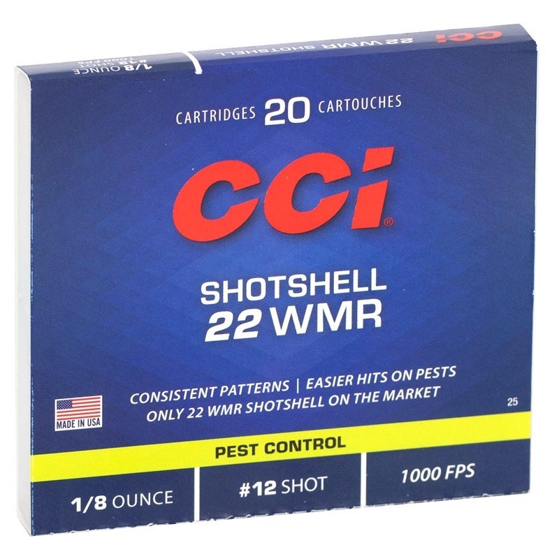  Shotshell 22 WMR 52 Grain #12 Shot Box Of 20 Ammo