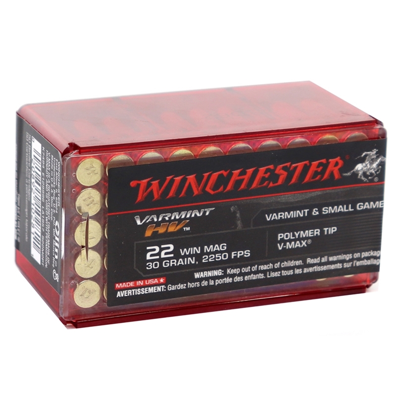 chester Varmint HV 22 WMR 30 Grain Hornady V-Max Box Of 50 Ammo