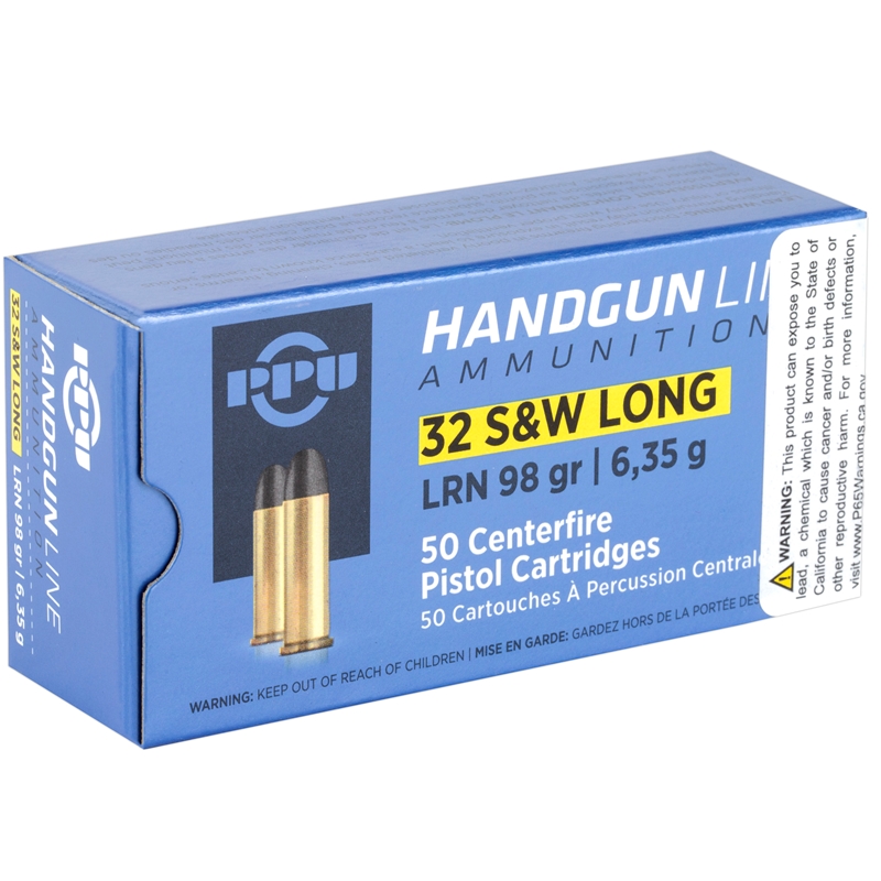 i Partizan 32 S&W Long 98 Grain Lead Round Nose Box Of 50 Ammo