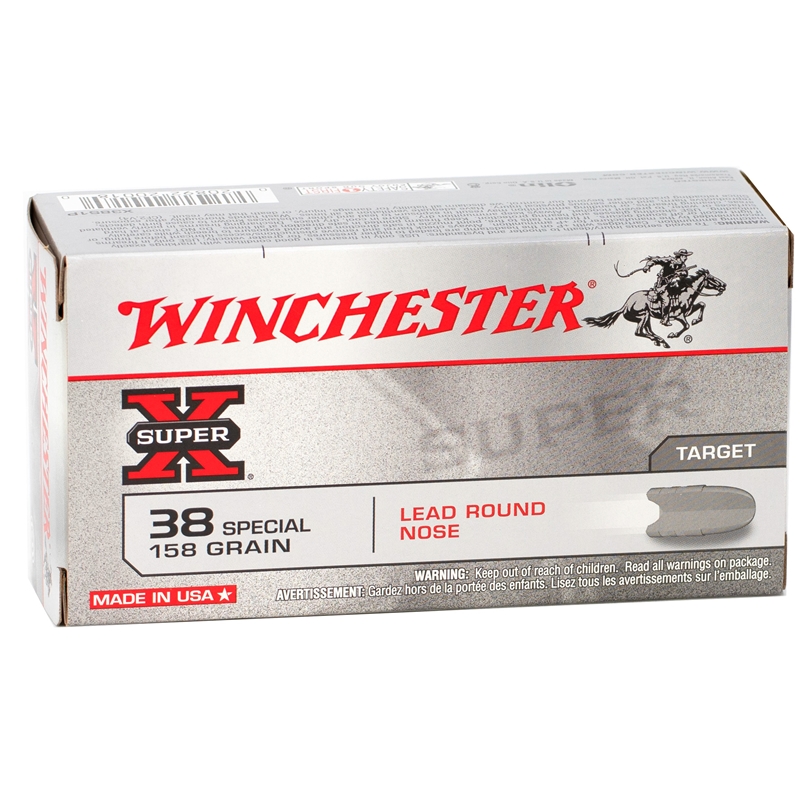 chester Super-X 38 Special 158 Grain Lead Round Nose Box Of 50 Ammo