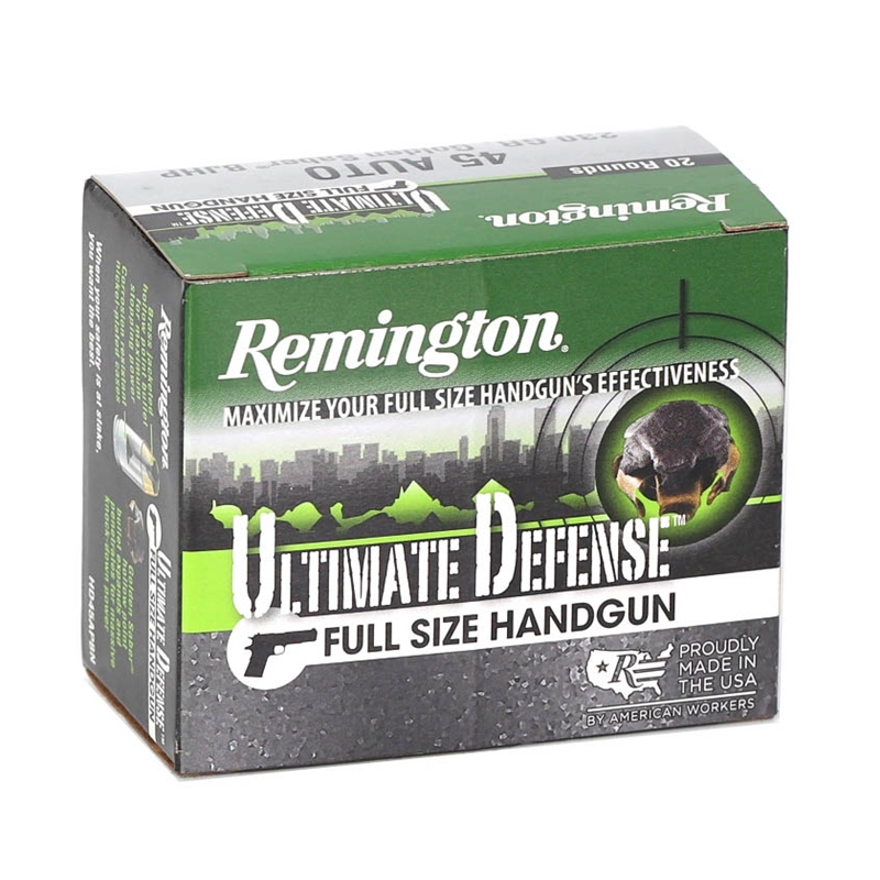 ington Ultimate Defense 45 ACP Auto 230 Grain Brass Jacketed Hollow Point Box Of 20 Ammo