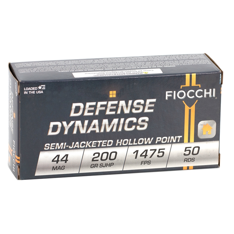 cchi Defense Dynamics 44 Remington Magnum 200 Grain Semi Jacketed Hollow Point Box Of 50 Ammo