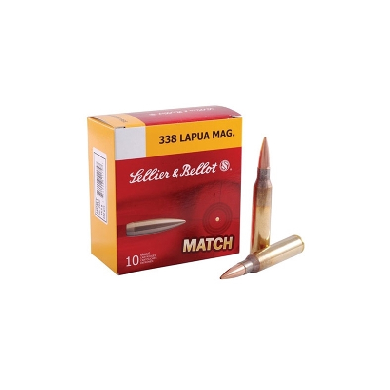 lier & Bellot 338 Lapua Magnum 250 Grain Hollow Point Boat Tail Box Of 10 Ammo