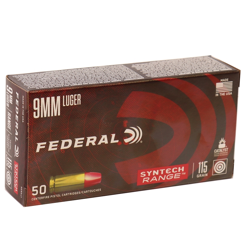 eral Syntech 9mm Luger 115 Grain Total Syntech Jacket Box Of 50 Ammo