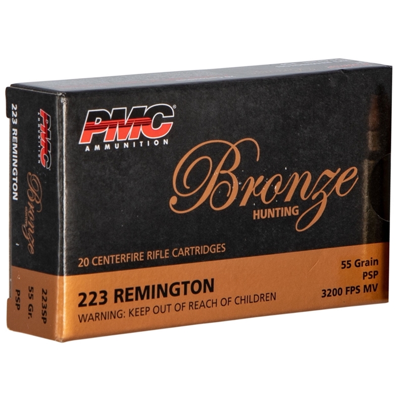  Bronze 223 Remington 55 Grain Pointed Soft Point Box Of 20 Ammo