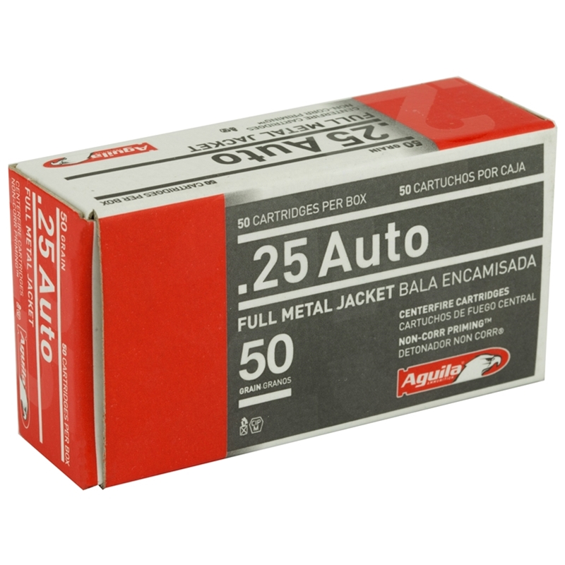 ila 25 ACP Auto 50 Grain Full Metal Jacket Box Of 50 Ammo