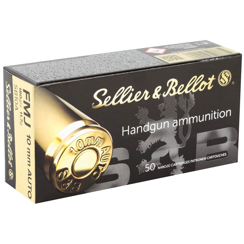 lier & Bellot 10mm AUTO 180 Grain Full Metal Jacket Box Of 50 Ammo