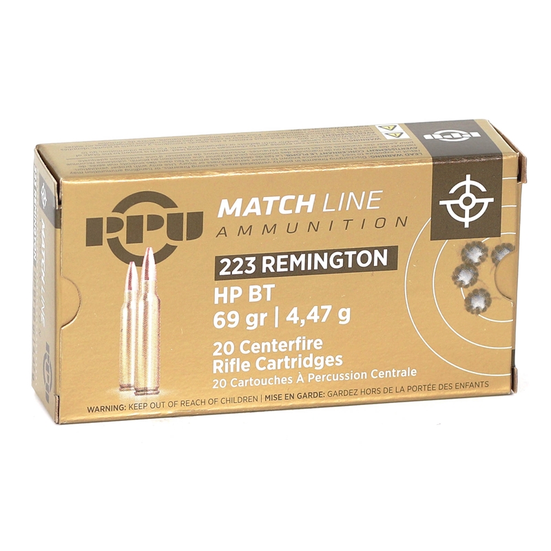 i Partizan Match 223 Remington 69 Grain Hollow Point Boat Tail Box Of 20 Ammo