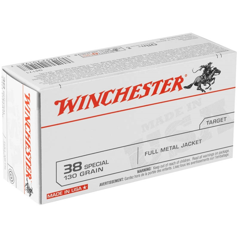 chester USA 38 Special 130 Grain Full Metal Jacket Box Of 50 Ammo