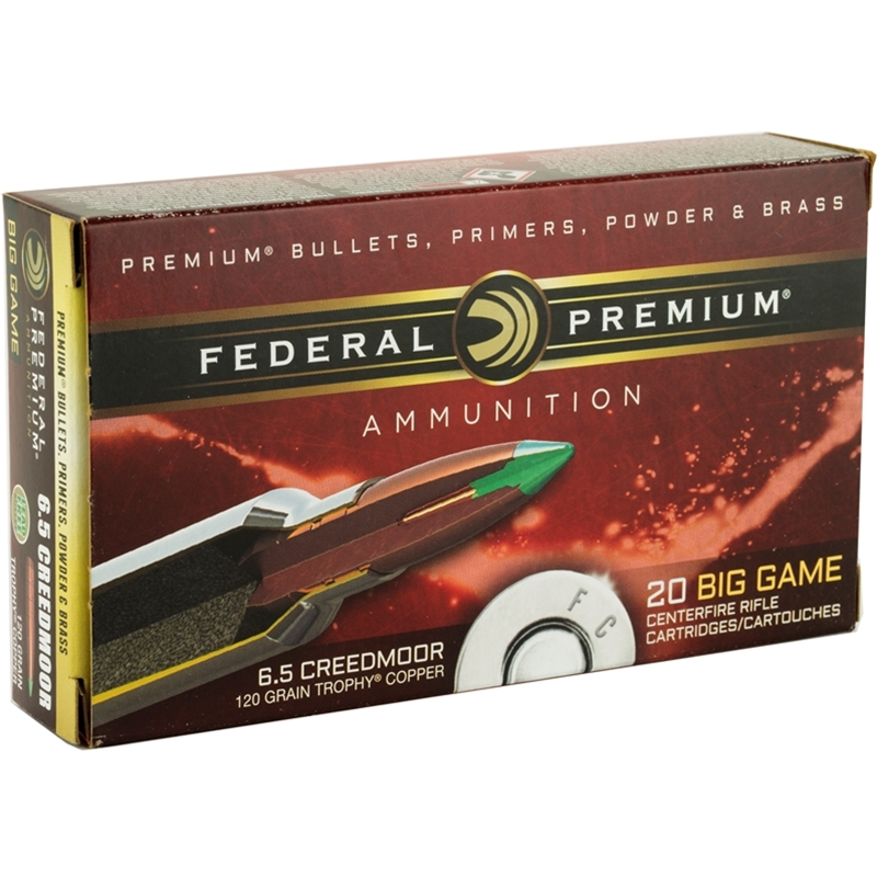 eral Vital-Shok 6.5 Creedmoor 120 Grain Trophy Copper Polymer Tip Box Of 20 Ammo