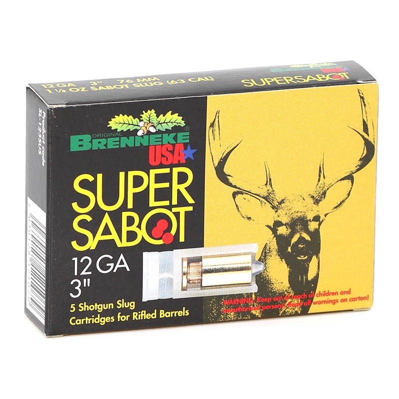 nneke USA Super Sabot 12 Gauge 3 1-1/8oz Sabot Alloy Slug Box Of 5 Ammo