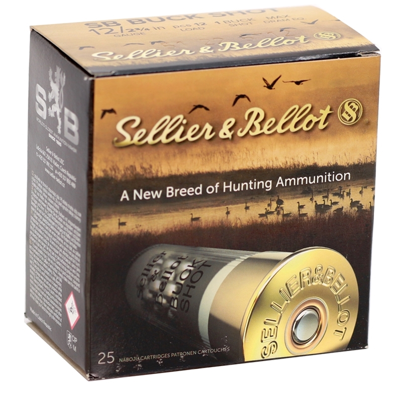 lier & Bellot 12 Gauge 2-3/4 1 Buckshot 12 Pellets 250 Rounds Case Of 250 (10 Boxes Of 25) Free Shipping Ammo