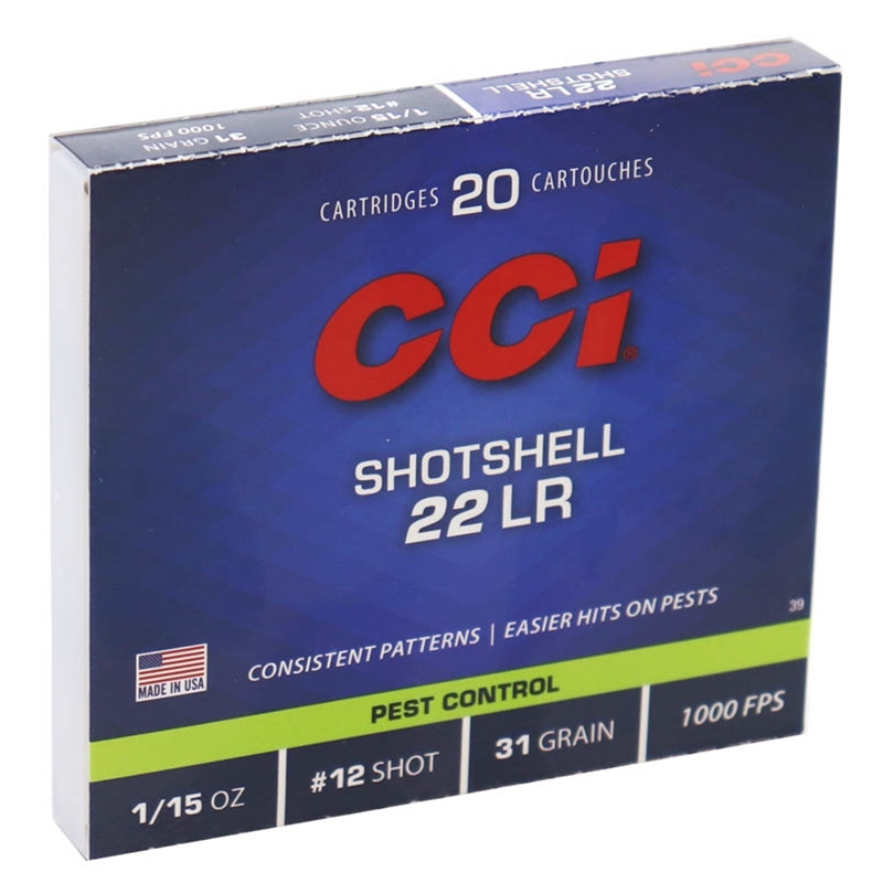  22 Long Rifle 31 Grain #12 Shotshell Box Of 20 Ammo