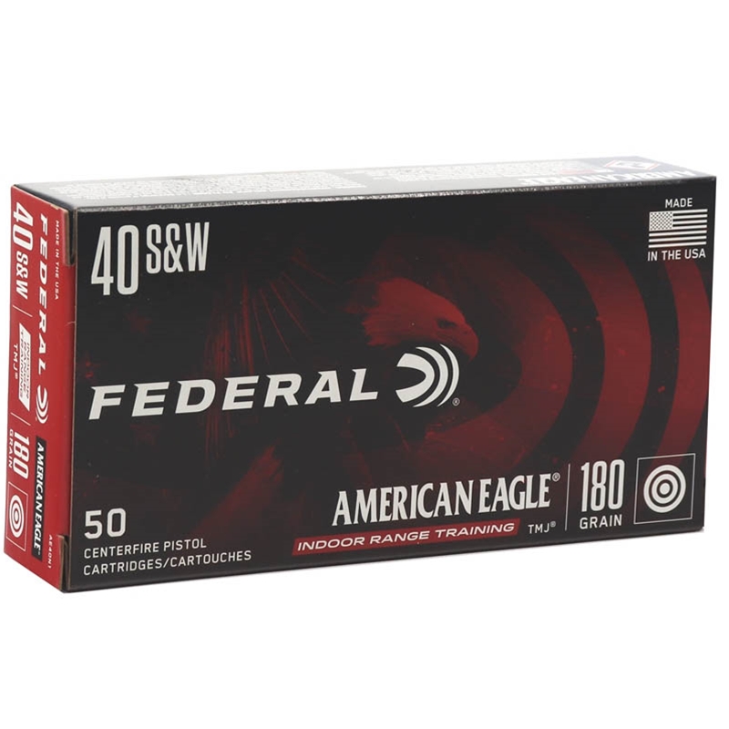 eral American Eagle 40 S&W 180 Grain Total Metal Jacket Box Of 50 Ammo